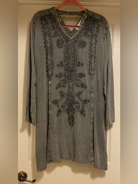 Angel Heart Boutique Free Spirit Top Grey Sz 3X